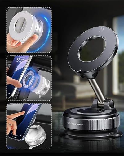 360° Nano Gel Vacuum Magnetic Phone Holder